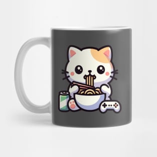 Noodles and Gaming Cat Mug